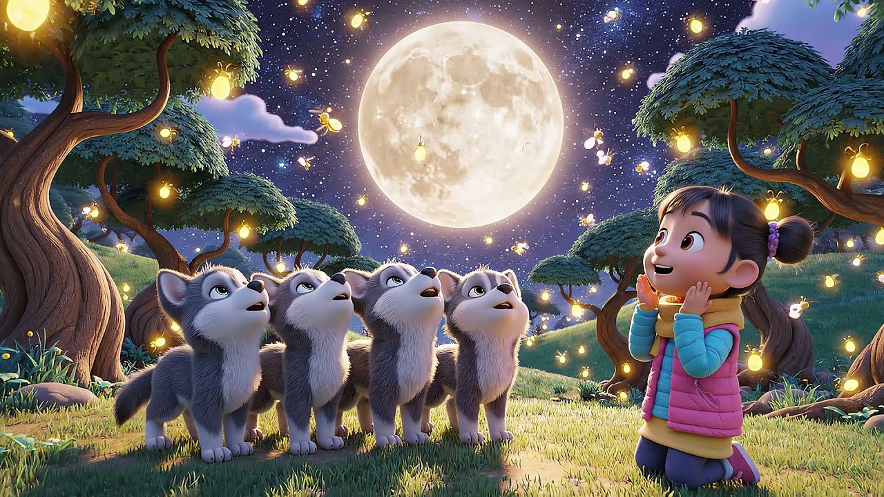 Five Little Wolves Howl Howl Howl | Nursery Rhymes for Kids & Baby ...