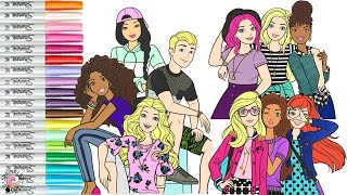 Barbie And Friends Coloring Book Compilation Barbie Ken Teresa Summer Nikki Renee And Daisy