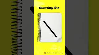 English Alphabet writing tips for kindergarten kids. Standing line, sleeping line, slanting line.