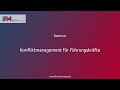 Konfliktmanagement für Führungskräfte | Seminar