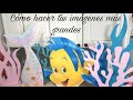 Como hacer tus Imagenes en Grande desde tu Impresora /cardboard stand-up/under the sea theme DIY