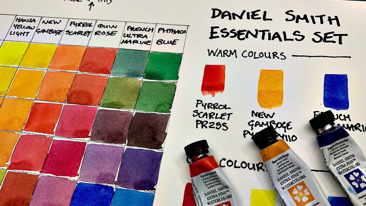 ЛУЧШИЙ способ познакомиться с палитрой акварели 👩‍🎨🎨 // Таблица смешивания акварели