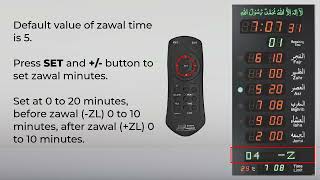 Salaat Panel   Variable Settings