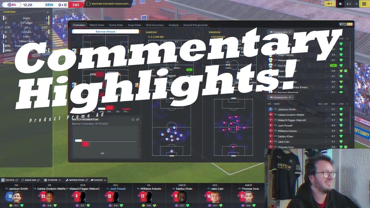 Highlights of my commentary on football manager 2024! - YouTube