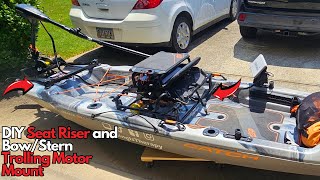 DIY Seat Riser Trolling Motor Mount Newport Vessels Trolling Motor on Pelican Catch Mode 110 Kayak