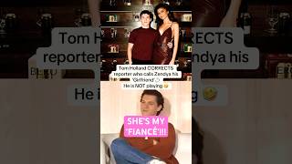 Tom Holland Correcting a Reporter Who Calls Zendaya His Girlfriend #tomholland #zendaya #wedding