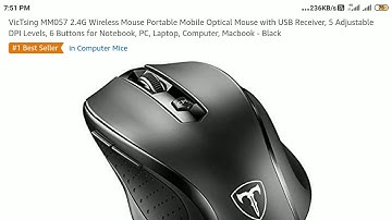 PICTEK Gaming Mouse Wired, 8 Programmable Buttons Vs VicTsing MM057 2.4G Wireless Mouse Portable Mob