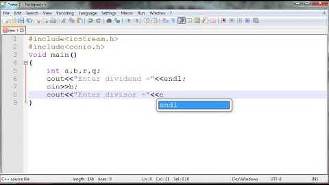 C++ Program to input dividend & divisor and print remainder & quotient