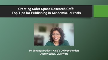 Creating Safer Space Research Café: Top Tips for Publishing in Academic Journals
