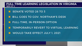 Virginia lawmakers pass bill requiring in-person learning