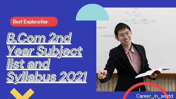 B.Com 2nd Year Subject list and Syllabus 2021| B.Com Syllabus.