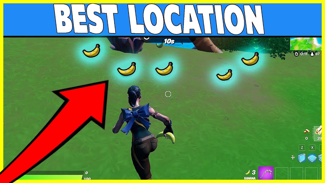 CONSUME BANANAS FORTNITE CHALLENGE BEST LOCATION! YouTube