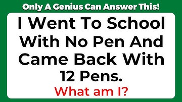 ONLY A GENIUS CAN ANSWER THESE 10 TRICKY RIDDLES | Riddles Quiz - Part 16