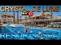 4K KEMER CRYSTAL DE LUXE RESORT SPA 2023 GOOD BEACH HOTEL ANTALYA TURKEY