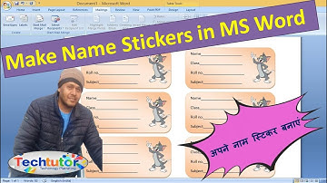 Make Name Stickers in MS Word #msoffice #MSWord   #NameStickers - #mswordtips - #productivitytips