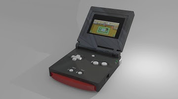 Gameboy Advance SP model - Blender