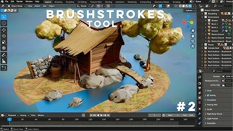 Brushstrokes Tools Add-On - Blender 4.3.2 || Painterly Style Experiment #2