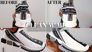 How I Clean My Designer Shoes To Make Them Look Brand New Gucci Ace Dolce Gabbana sneakers