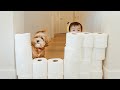Baby and Puppy Work Together on the Ultimate Obstacle Challenge!