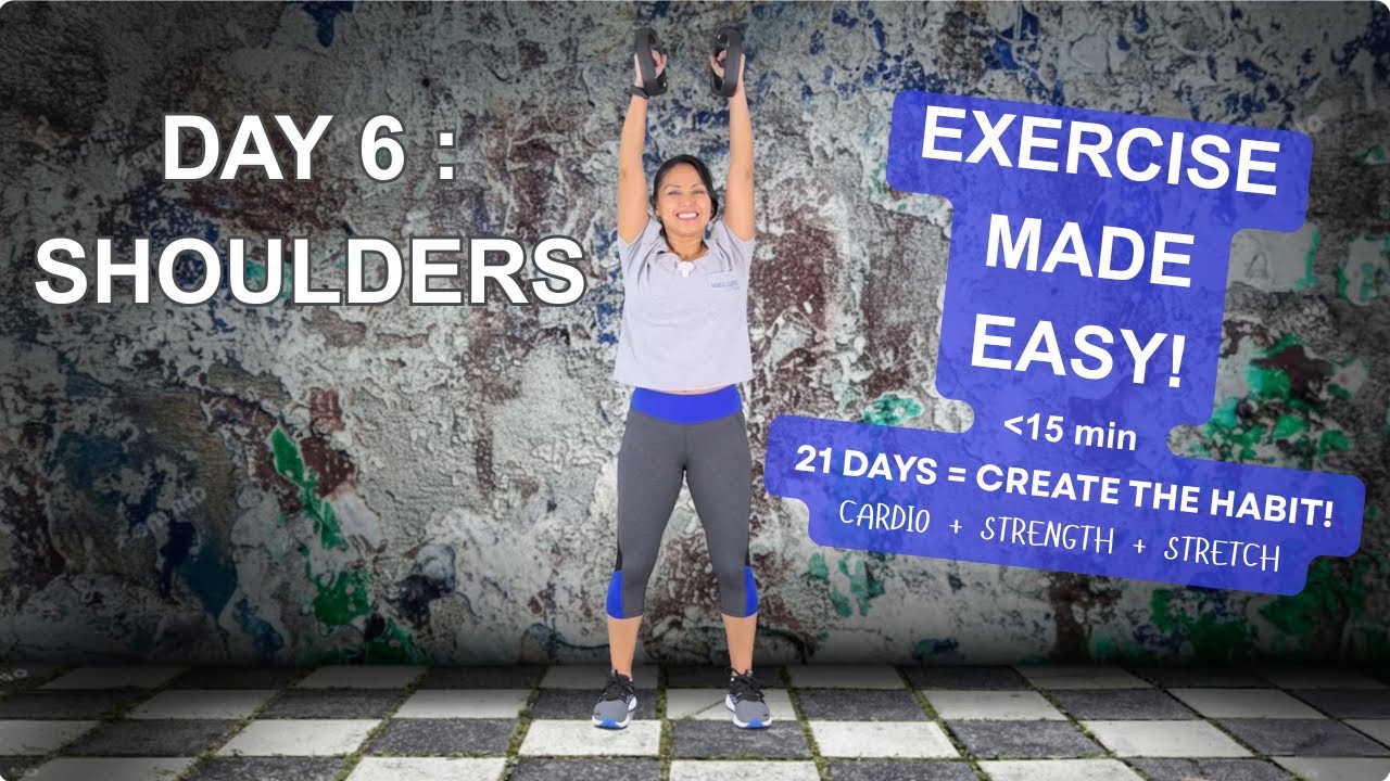 6-й день из 21 дня тренировок для начинающих | 14-минутная программа кардио, силовых упражнений и...