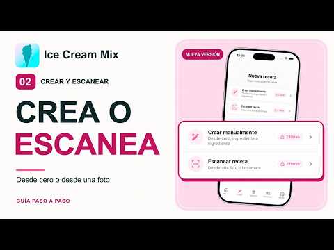 Cómo crear y escanear recetas de helados y sorbetes