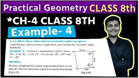 Example 4 practical geometry CLASS 8 CHAPTER 4 PRACTICAL GEOMETRY NCERT CBSE BOARD | PADHAIAASANHAI