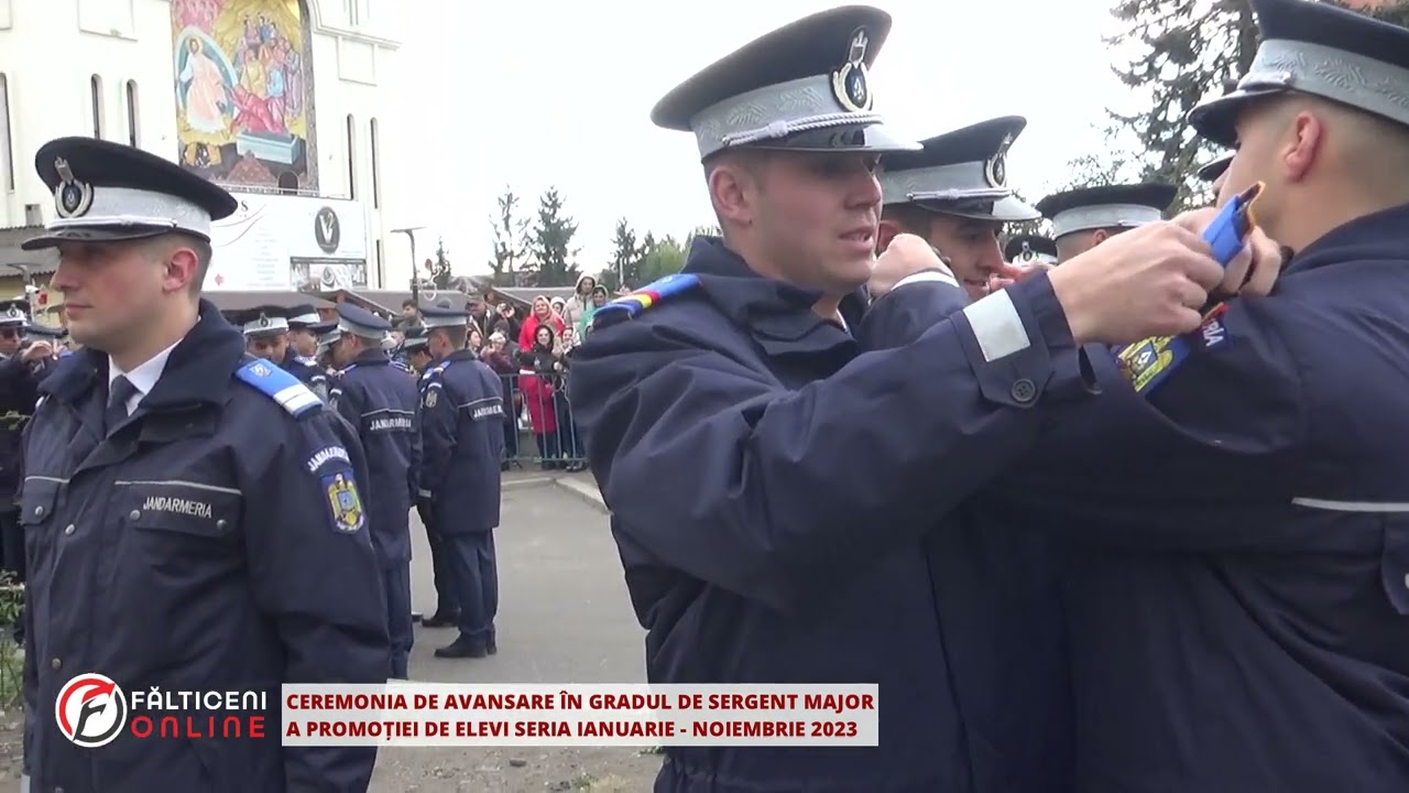 Ceremonia de avansare în grad la SMSJ Fălticeni, seria ianuarie-noiembrie 2023