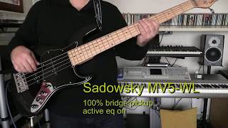 Bass Cover  Linda Wesley  Wild On The Isle  With Sadowsky Mv5wl Bass