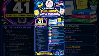 Python Day 41 | File-Based Notes Manager Project | Notes Management System Using Python Guide