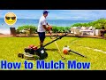 Lawn Mowing using a Honda Self Propelled Lawn Mower - Mulching Plug Fitted