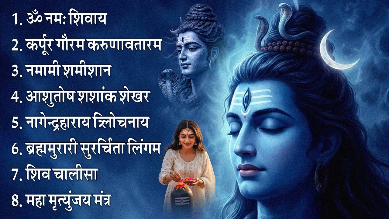भक्ति भजन - आशुतोष शशाँक शेखर, कर्पूर गौरम करुणावतारं, ॐ नमः शिवाय, शिव अमृतवाणी व शिव आरती