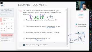 CISIA | Esempio TOLC VET 1, N. 24 | FISICA | Un pendolo, costituito da un filo inestensibile al qua…