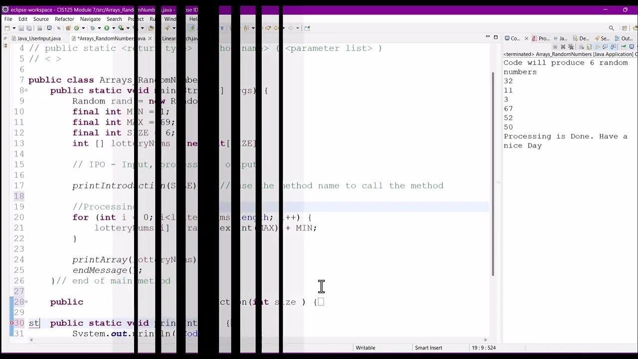 cIS125 Modularizing Random Number Generator - YouTube