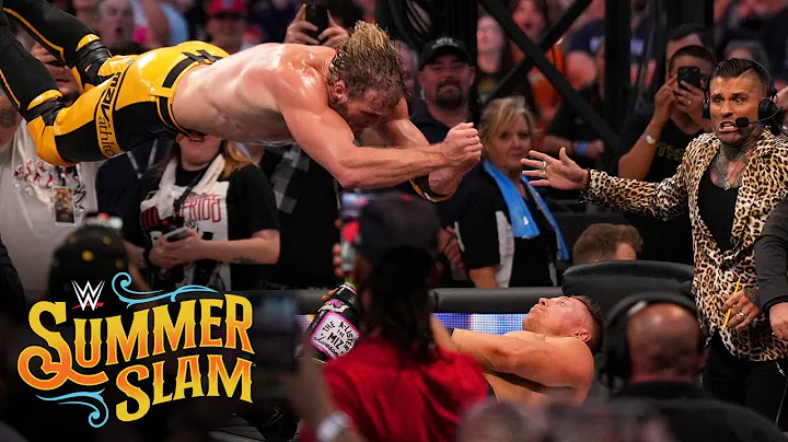 Logan Paul goes sky-high for a frog splash onto Miz: SummerSlam 2022 (WWE Network Exclusive)
