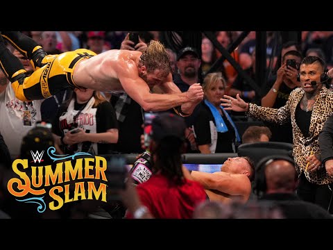 Logan Paul goes sky-high for a frog splash onto Miz: SummerSlam 2022 (WWE Network Exclusive)