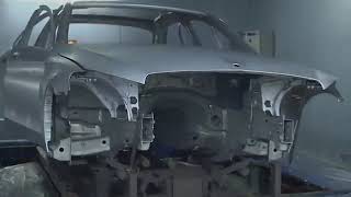 شاهد كيف يتم طلاء السيارة في مصنع مرسيدس الألماني ..روعة