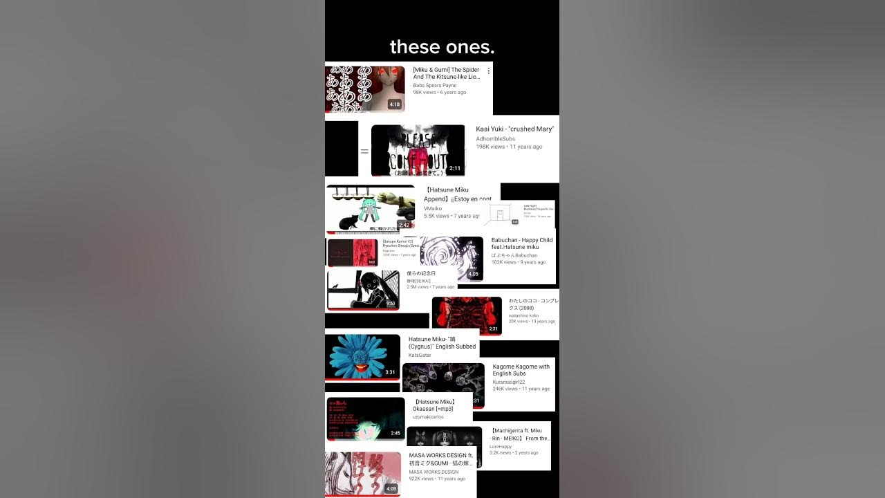 REAL scary vocaloid songs (SORRY IF I MISSED SOME)