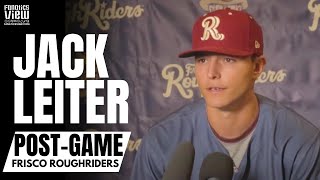Jack Leiter Reacts to Making His Pro-Baseball Debut With Frisco Roughriders | Post-Game Reaction