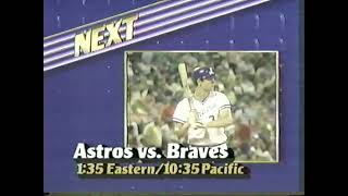 1984 TBS Evening Program Bumper ft Flight of the Phoenix and Astros vs  Braves