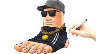 How to draw gangster footera criminalera brainrot | step by step