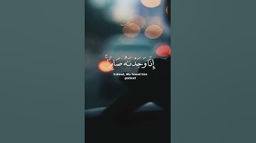 إنا وجدناه صابرا نعم العبد انه أواب } بصوت القارئ الشيخ رعد الكردي