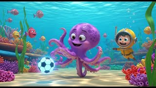 картинка: Осьминог, который играл в футбол | Коллекция детских песен и потешек