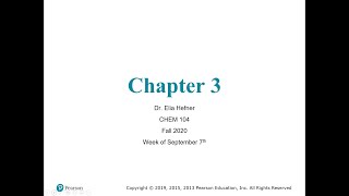 Live Lecture - CHEM 104 - Chapter 3