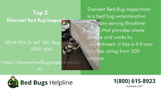 Top 3 Bed Bug Removal in Brookline CDP