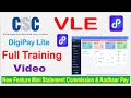 Digipay lite full training aadhaar pay service  mini statement commission  registration process