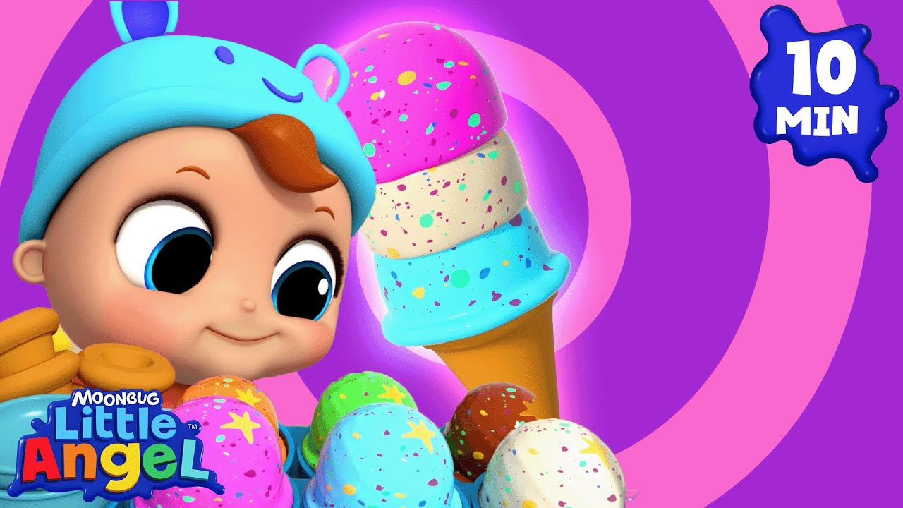 Yes Yes Ice Cream | Songs for Kids! | Little Angel | Moonbug Kids