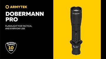 Armytek Dobermann Pro — 2 in 1 tactical flashlight with magnetic charger