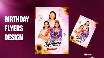 How to create a professional birthday design #Birthday Flyers #Coreldraw
