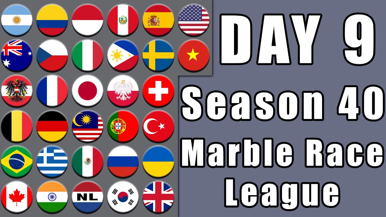 Marble Race League Season 40 Day 9 Marble Race in Algodoo / Marble Race