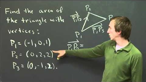 Finding area using cross products | MIT 18.02SC Multivariable Calculus, Fall 2010